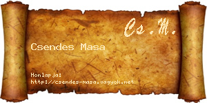 Csendes Masa névjegykártya